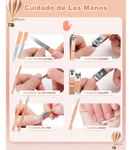 Set 30 Piezas Kit De Manicura Y Pedicura Profesional
