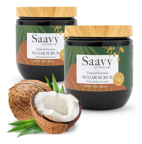 Exfoliante Corporal Saavy Naturals Tropical Coconut, Paquete
