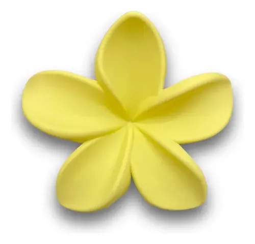 Set Pack Broches Hebillas De Pelo Flor Hawai Mate Claro X4 Amarillo/verde/turquesa/violeta