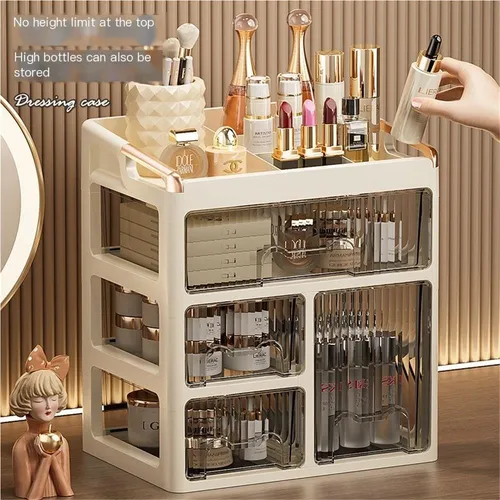 Caja De Almacenamiento De Cosméticos De Tres Cajones F