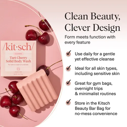 Jabón Corporal Kitsch Cereza 113g Limpieza Refrescante