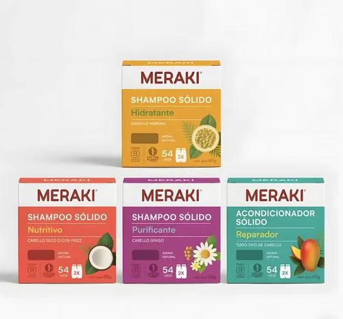 Shampoo Sólido Meraki Naturalhair Purificante Cabello Graso