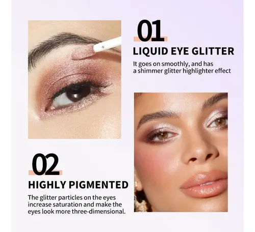 Sombra Líquida Ocheal Glitter 3d Brillo Larga Duración