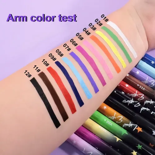 Eyeliner Lavanda Morado Evpct De Secado Rápido