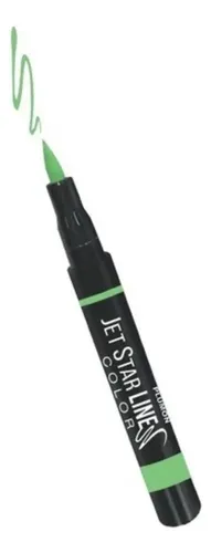 Idi Makeup Delineador De Ojos Fibra Jet Star Line 02 Mint Efecto Mate