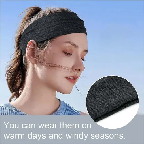 ..3 Piezas Diadema Elástica Algodón, Cintas Pelo Yoga Mk S..