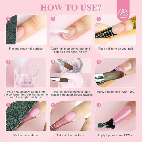 Kit Acrílico De Uñas Para Principiantes Saviland A1