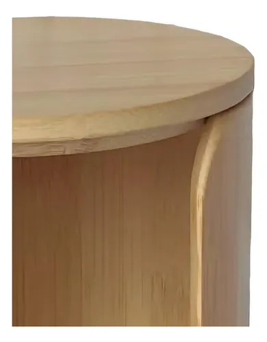Bamboo Round Cotton Pad Holder, Reusable Makeup Remover