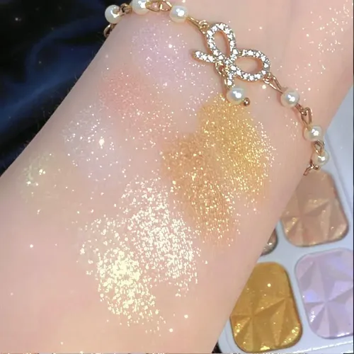Paleta De Sombras Con 8 Colores Y Brillo, Maquillaje