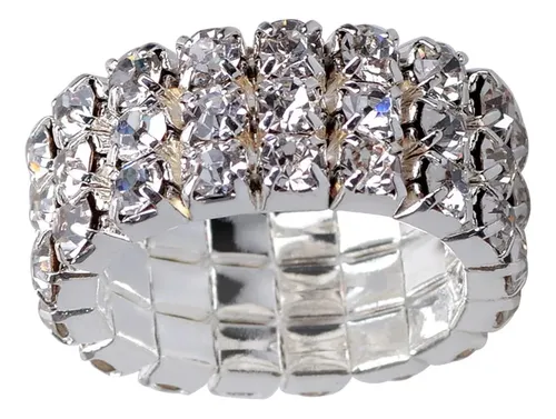 Banda Elástica Con Diamantes De Imitación, 12 Unidades