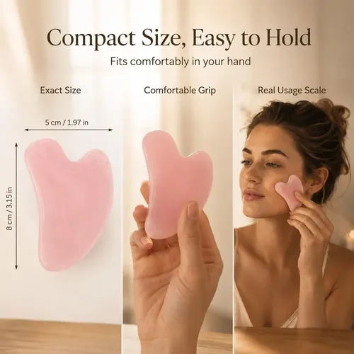 Piedra Gua Sha Cuarzo Rosa Facial Y Corporal