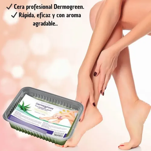 Dermogreen Cera Depilatoria Vegetal Aloe Vera Bandeja 400g