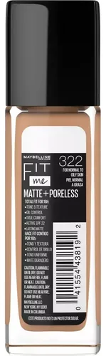 Base Líquida Maybelline Fit Me Matte Tono 322 Warm Honey