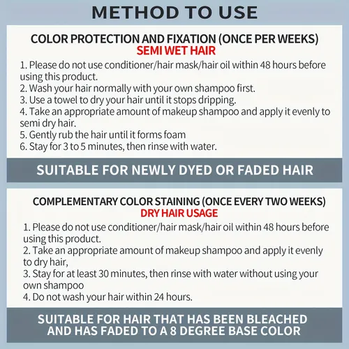 Shampoo Tinte Gris Azul: Fija Y Neutraliza, Moda Duradero