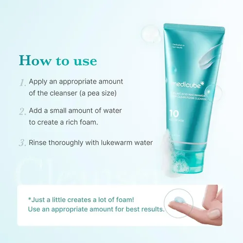 Medicube Azelaic Acid Niacinamide Deep Clean Foam Cleanser Todo Tipo De Piel Día/noche