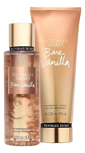 Kit Victoria Secret Bare Vanilla Shimmer Body Splash + Crema