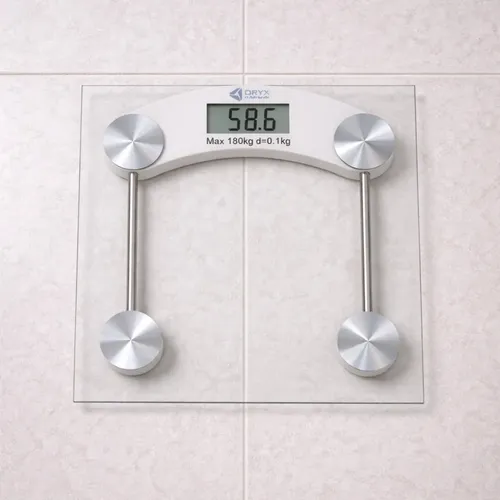 Balanza Digital Oryx de Vidrio Templado para Peso Corporal, 180 kg