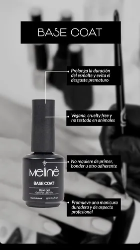 Base X2 Y Top Coat X2 Meline Esmalte Semipermanente