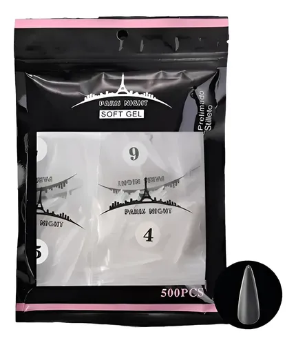 Tips Para Soft Gel Y Press On Paris Night X500 Pre Limados