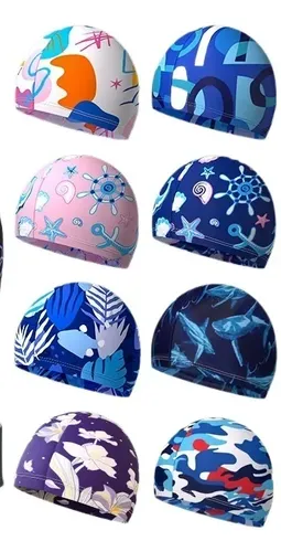 8pieces Orro De Natación, Gorro De Baño De Tela De Spandex