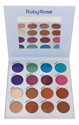 Paleta De 16 Sombras Para Ojos Ruby Rose Winter Storm