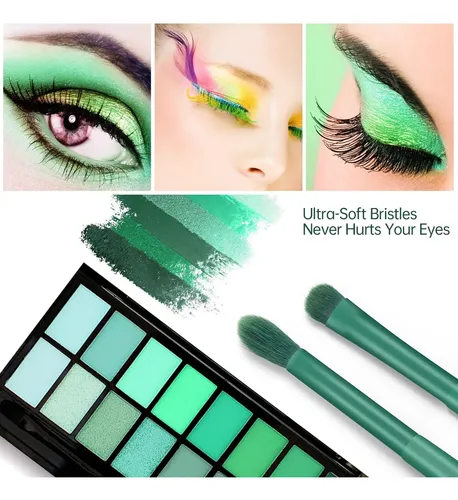 Set De Brochas Para Ojos Evrchgiea 6 Unidades Verde