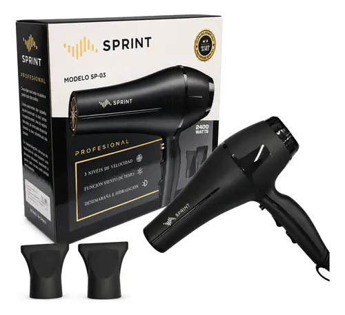 Secador De Pelo Sprint Sp-05 2000w Profesional Con Boquillas