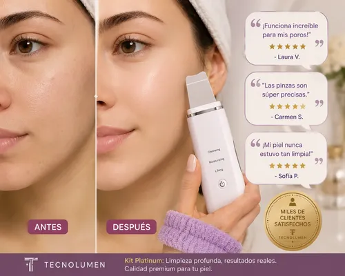Kit Skincare Vincha Muñequeras Espátula Ultrasónica Facial