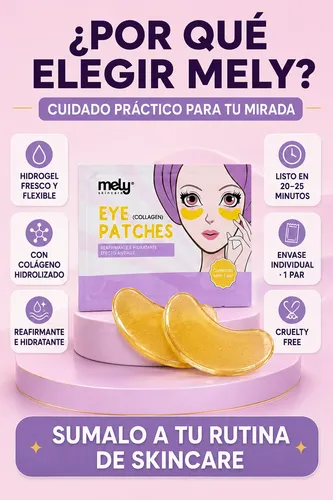 Parches Para Ojeras Mely Colágeno Hidratantes Antiage 1 Par