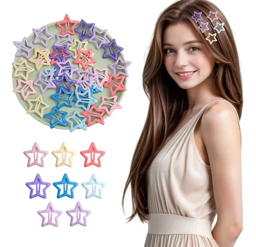 30pzs Accesorio Cabello Estrella Mix Colores Cute P/ Niñas