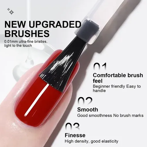 Kit De Uñas Con Capa Base Hinchable Y Topcoat 3pz 10 Mi