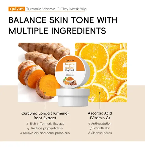 Mascarilla Facial Aclarante Quiyum – Cúrcuma Y Vitamina C