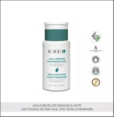 Agua Micelar Desmaquillante Aloe Vera Y Te Verde Exel 150 Ml