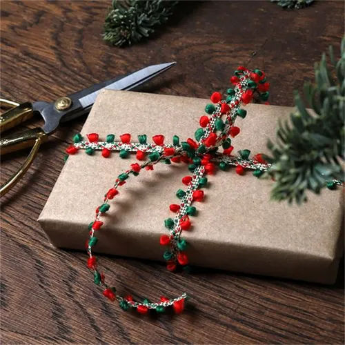 Cinta De Navidad Con Forma De Bola De Pelo Con Forma De