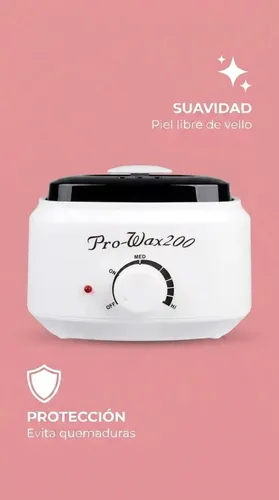 Calentador De Cera Depilatoria Profesional Pro Wax 200 Olla Eléctrica Con Temperatura Regulable Para Cera En Perlas Discos Y Barras Uso Hogar Salón Spa Estética Belleza