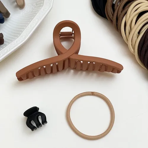 Set De 66 Accesorios Para El Cabello Con Clip En Tonos Neutr