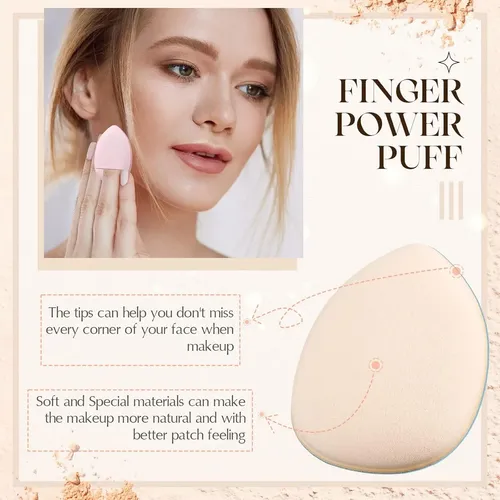Gerrii 72 Pcs Finger Powder Puff Mini Makeup Sponge Soft …