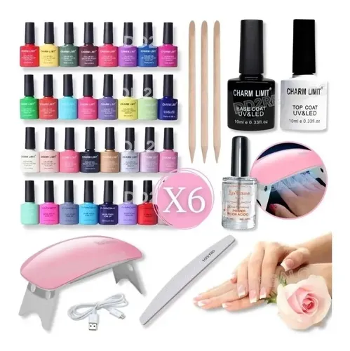 Kit Inicial X14u Esmalte Semipermanente Cabina Led/uv