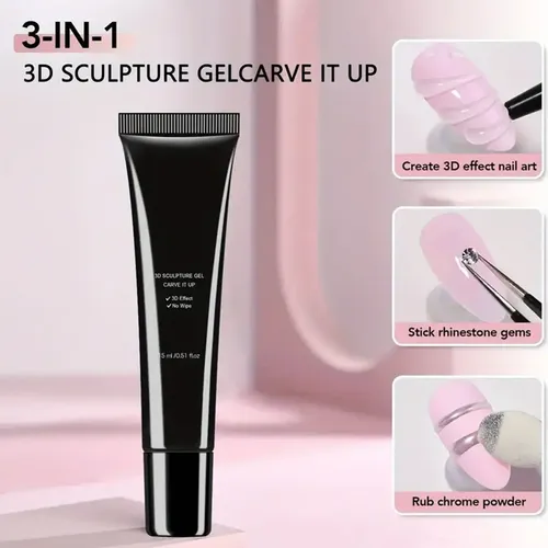 Gel Modelador 3d Para Nail Art, 15 Ml Gel Ondulado De Agua