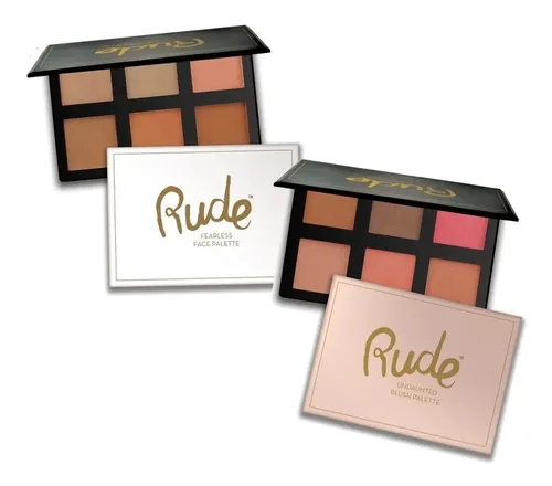 Kit Paletas Para Rostro Undaunted Y Fearless Rude Cosmetics