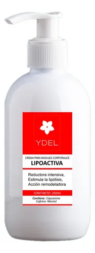 Kit Crema Reductora Lipoactiva Ydel + Masajeador Corporal Fragancia Frutal