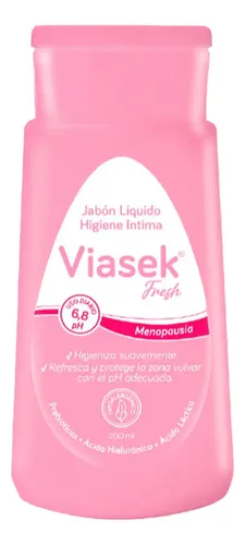 Jabon Liquido Intimo Viasek Fresh Ph 6.8 Menopausia 200 Ml