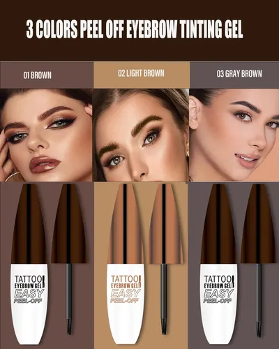 Gel Para Teñir Cejas Duatana 3 Colors Peel Off