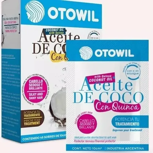 Tratamiento Capilar Otowil Aceite De Coco Y Quinoa Caja X48