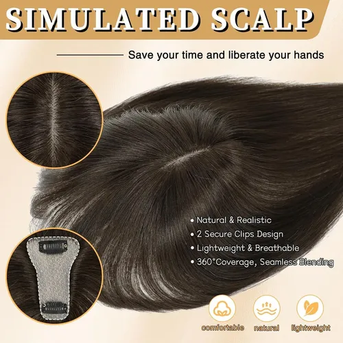 Extensión De Pelo Humano Nayoo 2# Darkest Brown 3d Wispy