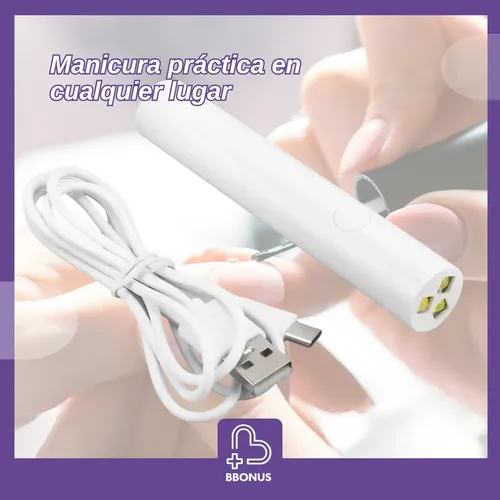 Mini Lámpara Uv Led Portátil Para Uñas Gel Nail Art