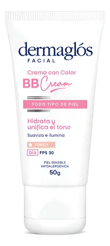 Dermaglos Bb Cream Facial Con Color Tono Claro Fps30 X 50g