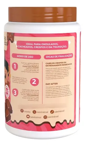 Salon Line Kids Crema Para Peinar Chocolate Hidratación 1kg