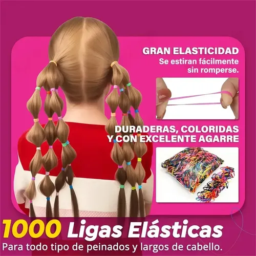 Xi 1209 Pcs Ligas Para Cabello Elásticas, Donas Para El Muje