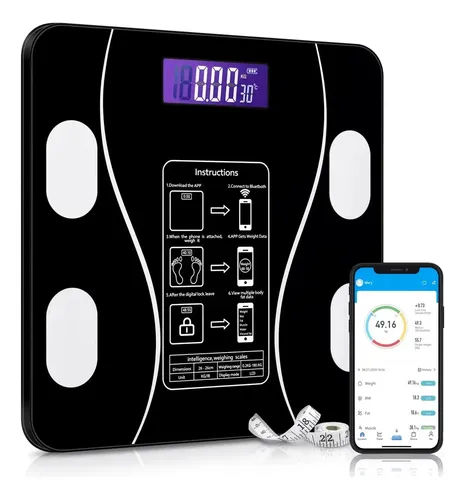 Balanza Baño Personal Corporal Digital Bluetooth Inteligente Color A Disponibilidad